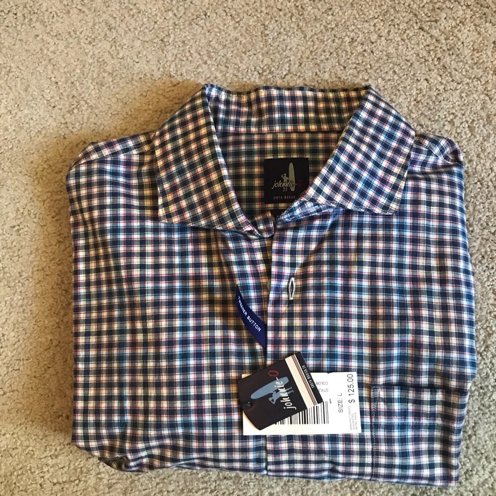 Johnnie O Wayne Long Sleeve Button Up Large NWT - Picture 3 of 5